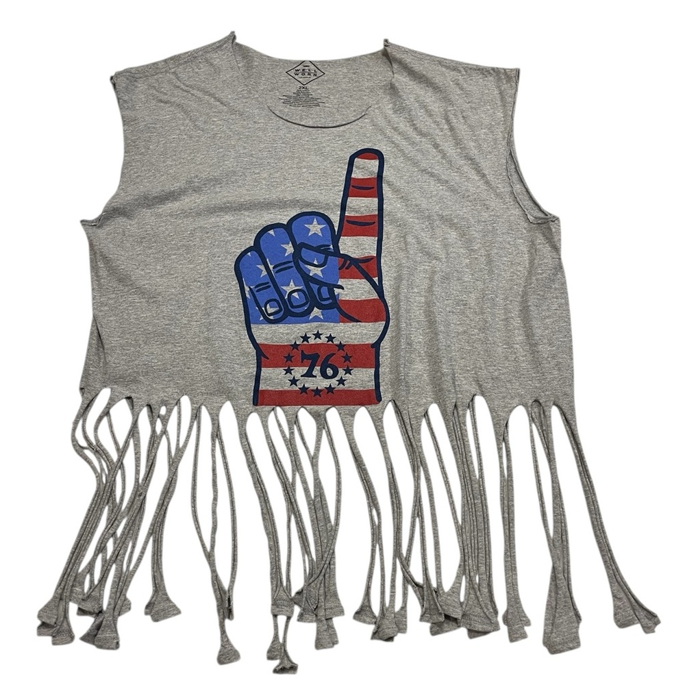 Well Worn 4th of July Fringe Shirt/Tee EUC Size 2XL